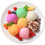 ice cream on plate