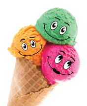 smiling ice cream